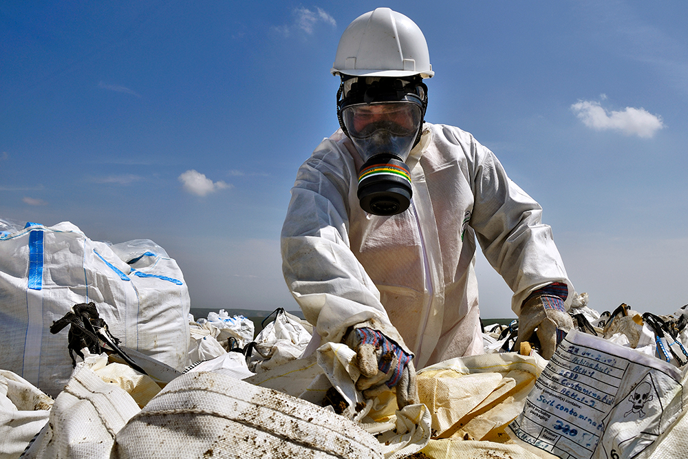 Unas 230 toneladas de Contaminantes Orgánicos Persistentes procesados serán transportados de Georgia a Francia para ser dispuestos de forma ambientalmente racional. Fotografía: UNDP/Freya Morales